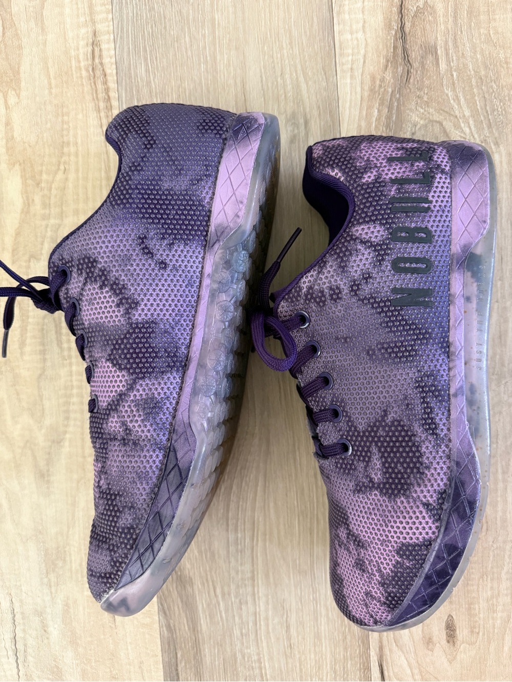 NOBULL Purple Patterned Athletic Shoes- Great for lifting! - Picture 2 of 6